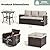 Yalissey 6 Pieces Wicker Patio Furniture Sets, Outdoor Conversation Set PE Rattan Sectional Sofa Couch with Swivel Chairs Ideal for Indoor Porch Deck Bistro Lawn Garden Backyard Poolside-Khaki