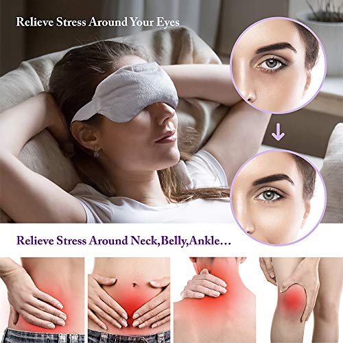 Unimi Heated Eye Mask for Dry Eyes, Microwaveble Moist Eye Compress for Puffy Eyes, Pink Eyes, Headache, Migraine Relief, Sinus Pain, Bruder Eye Compress Moist Heat Sleep Mask Washable & Reusable - Thumbnail 3