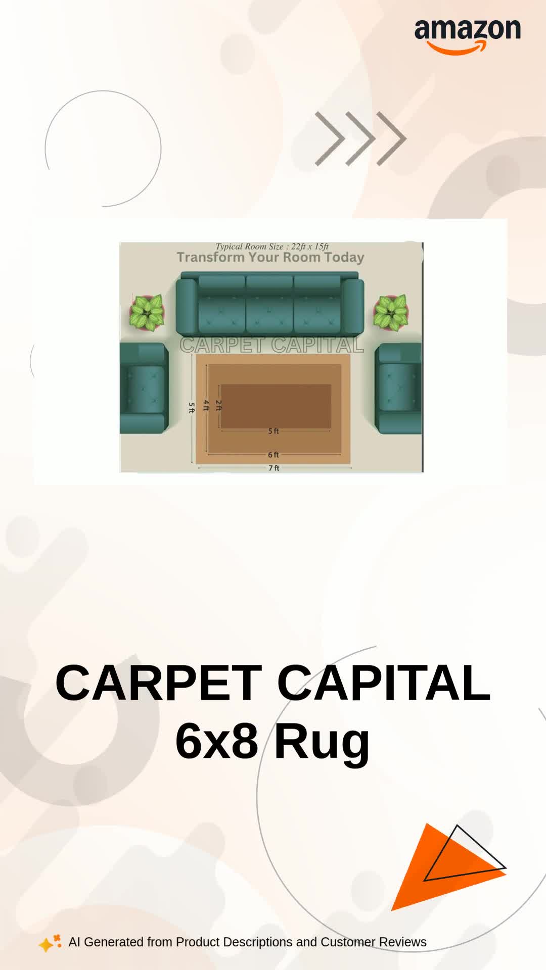 Watch CARPET CAPITAL 6x8 Rug on Amazon Live
