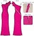 VFSHOW Womens Elegant Ruffle One Shoulder Strap Formal Prom Wedding Maxi Dress 2023 Sweetheart Ruched High Slit Cocktail Glitter Sparkly Evening Long Gown (Hot Pink, X-Small) 10752 HPIK XS