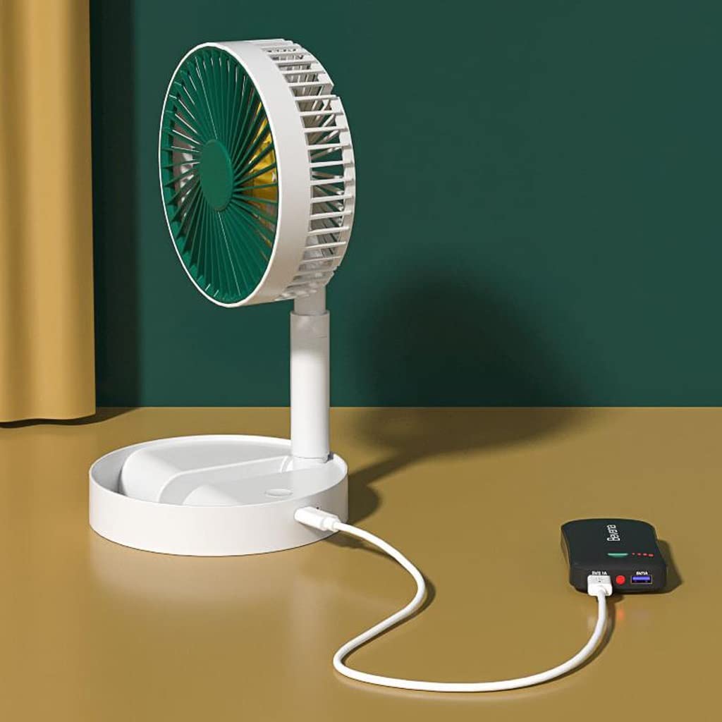 Składany USB mały wentylator przenośny przenośny przenośny mini małe chłodzenie Ultra-cichy milczący silny wentylator elektryczny chłodzący (Color : Bianco)