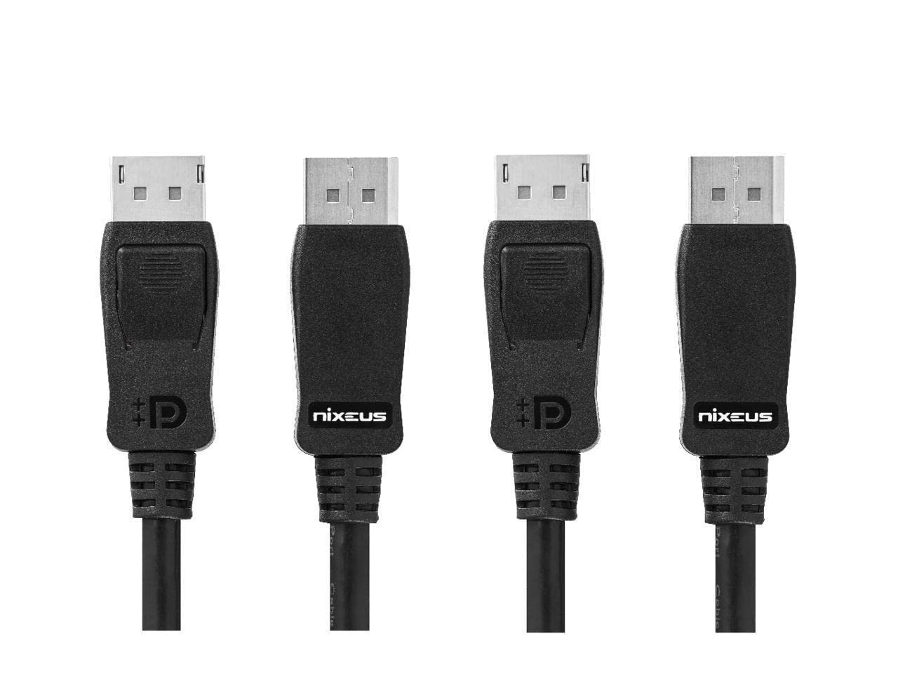 Buy Nixeus (2Pack) VESA Certified DisplayPort 1.4 HBR3 Cable (6 ft) Supports HDR Gaming