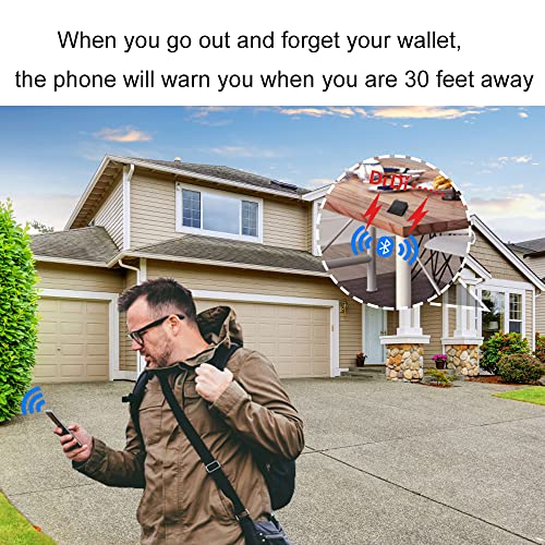 SMART LB Bluetooth Leather Wallet Tracker, Anti-Lost GPS Position Record Bifold Men Wallets