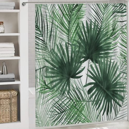 Tapis en forme de U antidérapant avec ensemble de douche motif feuille