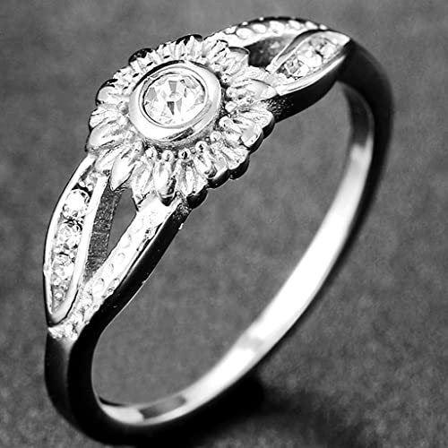 Jude Jewelers Stainless Steel Hammered Sun Flower Style Wedding Engagement Statement Promise Anniversary Holiday Ring2
