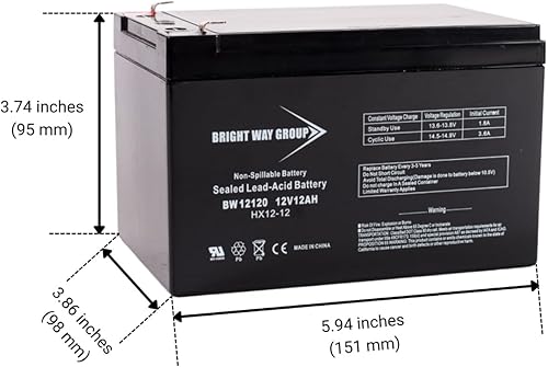 Miniatura 3 de Bright Way - Batería de repuesto para Peg Perego John Deere Tractor 12V 12AH F2 Ride-On Toys