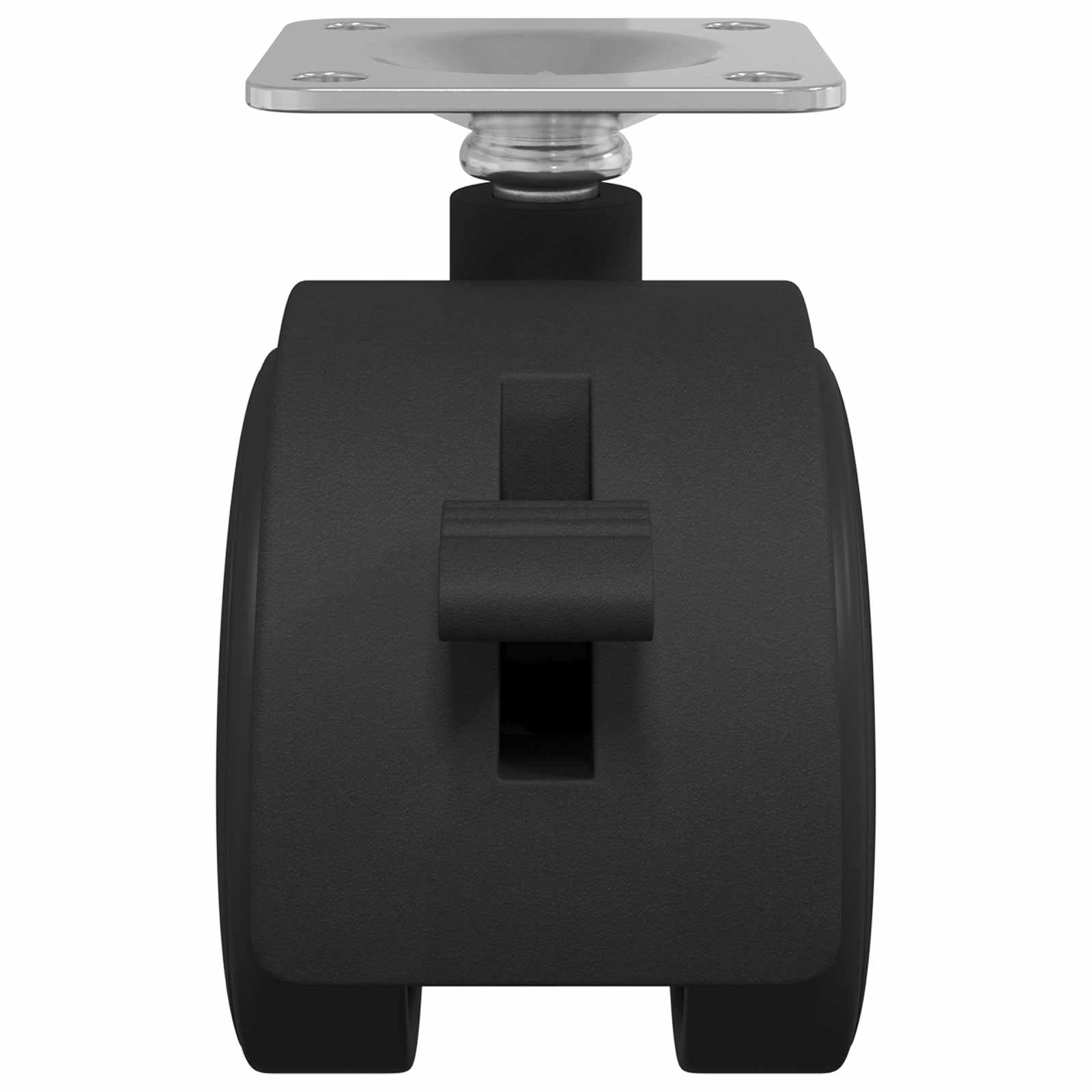 12 ruedas giratorias negras 39,5 x 39,5 x 37,8 mm de hierro y polipropileno, no dañan el suelo, silenciosas, giratorias, para muebles, carros de taller, palés y carros de transporte