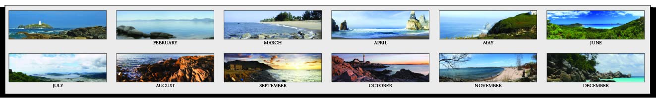 House of Doolittle Monatskalender 2023, Earthscapes Coastlines, 30,5 x 30,5 cm, Januar - Dezember (HOD328-23)