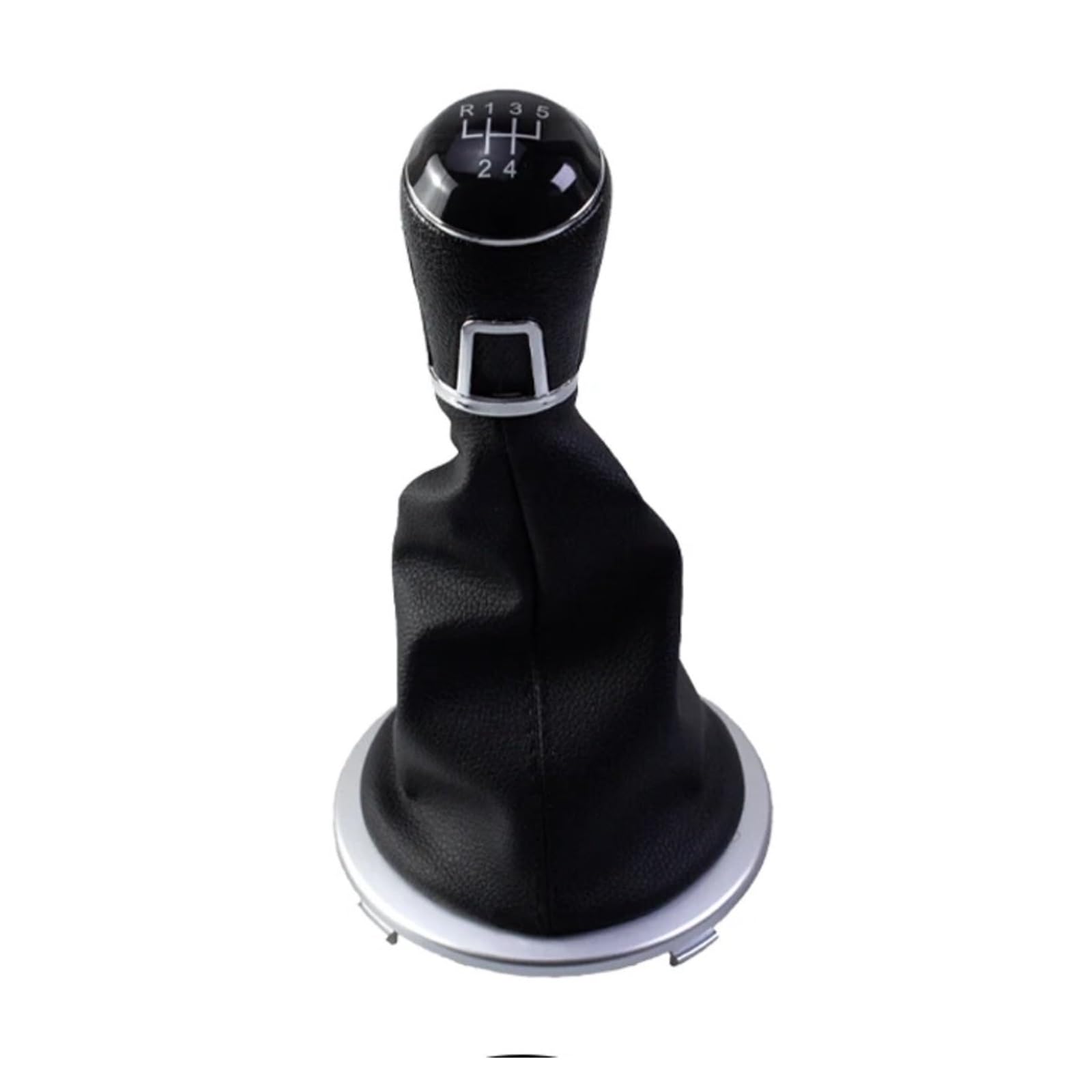 Kunyos Silver 5 Speed Sporty Gear Stick Knob For Vw Gol G4 G5 Black/Silver