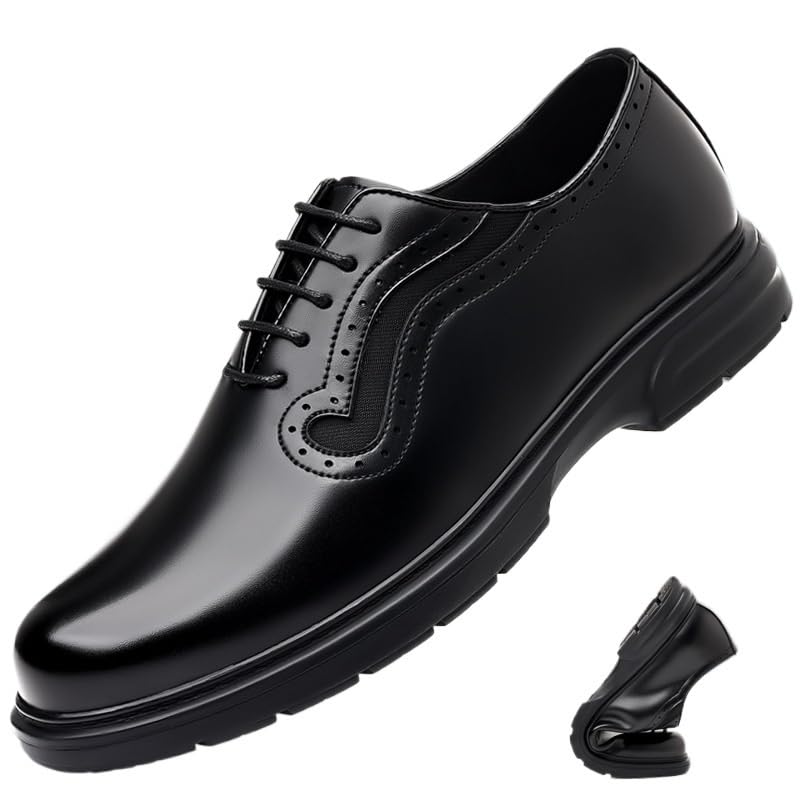 Men's British Korean Style Brogues Oxfords Dress Shoes Business Formal Wedding Leather Shoes Spring Casual Comfortable