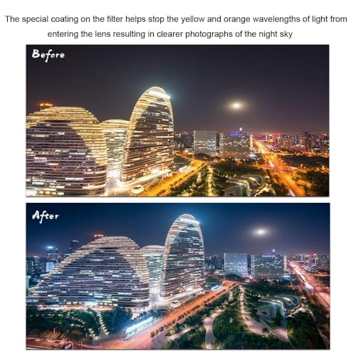 Image of GetZget 52mm Neatural Night Lens Filter Compatible with iPhone 13 /14 / 15 & Plus, Vivo X90 Mobile Cover, DSLR Camera (Neatural Night Filter, 52mm)