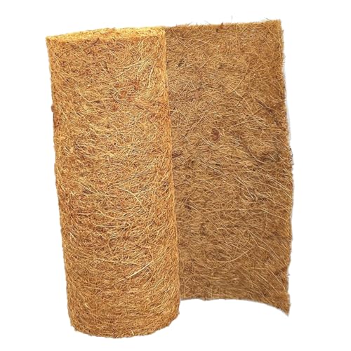 jojofuny Natürliche Kokosfasermatte Vielseitiger Langlebiger Kokosfaser Liner für Pflanzgefäße Terrarien und Haustierpolster Wasserbeständig Umweltfreundlich für Garten und