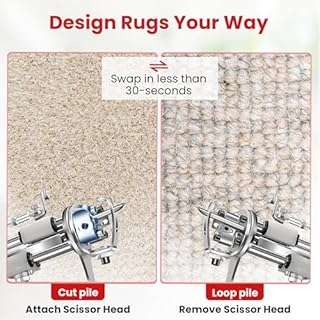 Dabline Rug Tufting Gun Kit – Complete Tufting Supplies Including Backing Cloth, 2 in 1 Cut & Loop Pile Rug Tufting Gun, Carpet Trimmer, Tufting Cloth, 20 Color Yarns, Tools & Accessories