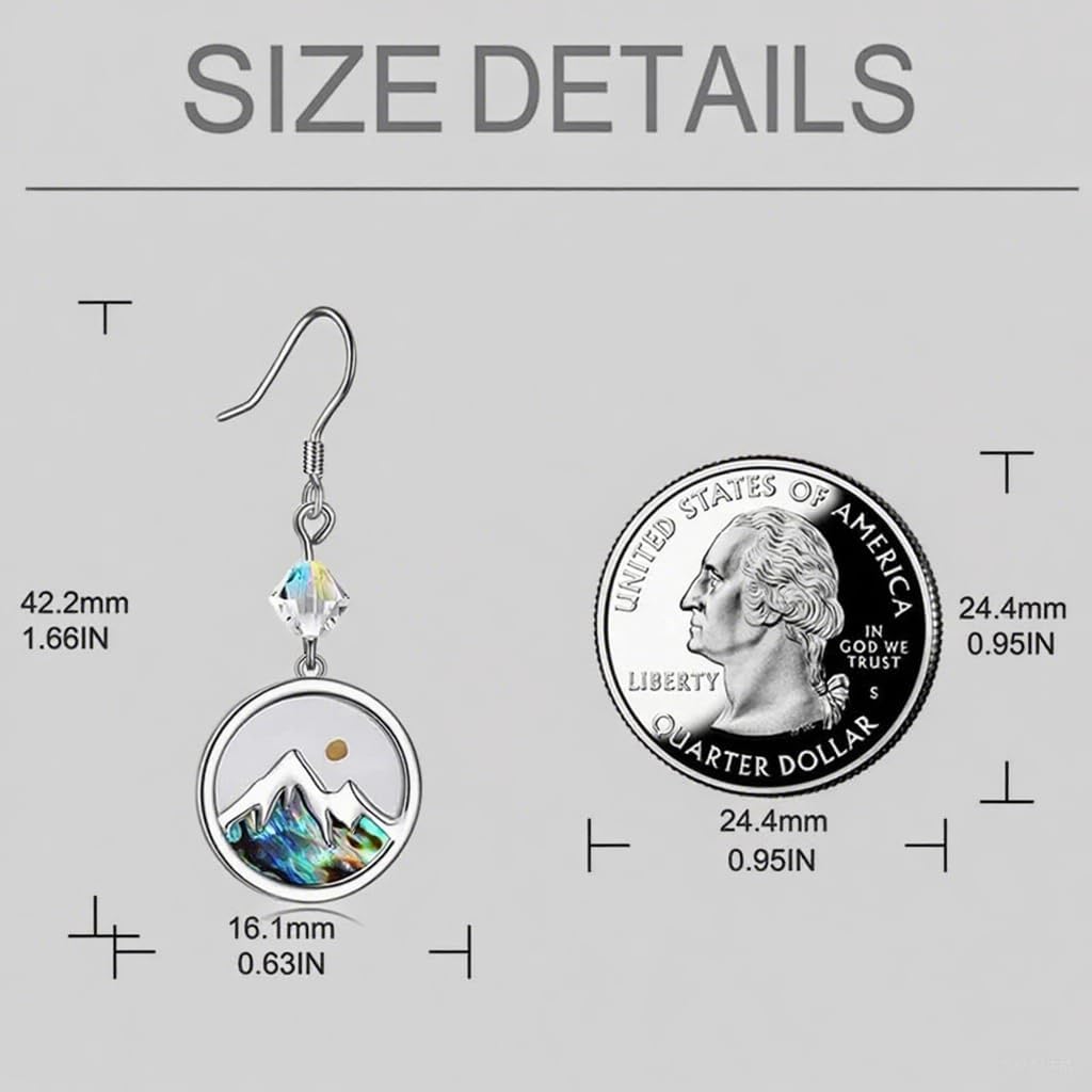 Mustard Seed Drop Earrings Stainless Steel Faith Mountain Dangle Earring Jewelry for Women & Men - Image 3