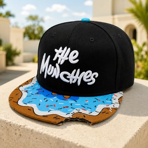 Image of VRITRAZ Comfortable Polyester 3D Printed Hip Hop Cap for Men & Women | Adjustable Snapback Closure Flat Brim Baseball Hat | Lightweight Urban Streetwear Headwear for Dance, Skateboarding, Gym, Sports