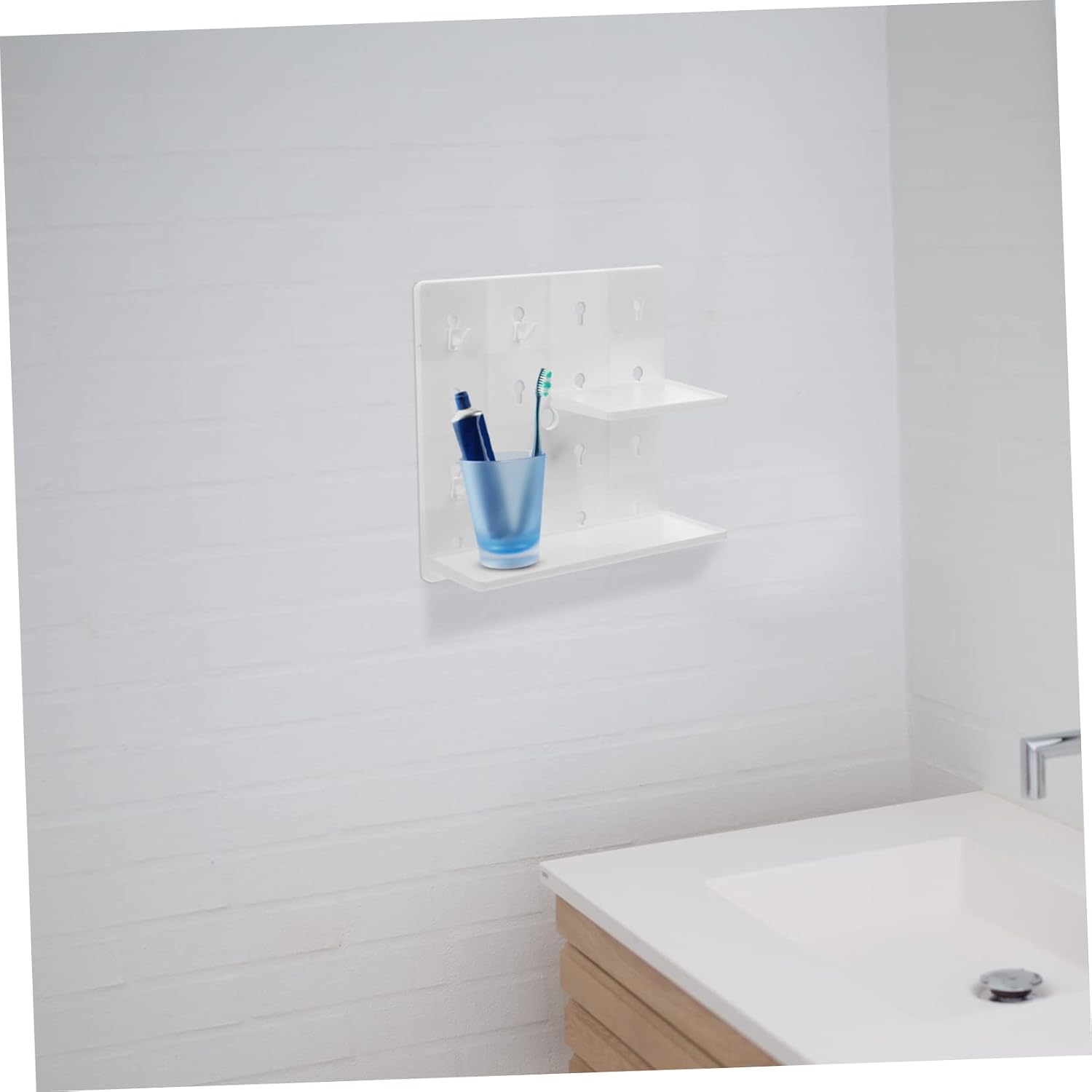 STOBAZA Skoolzy Peg Board Hooks Wall Mount Organizer Kit Office Home Wall Display