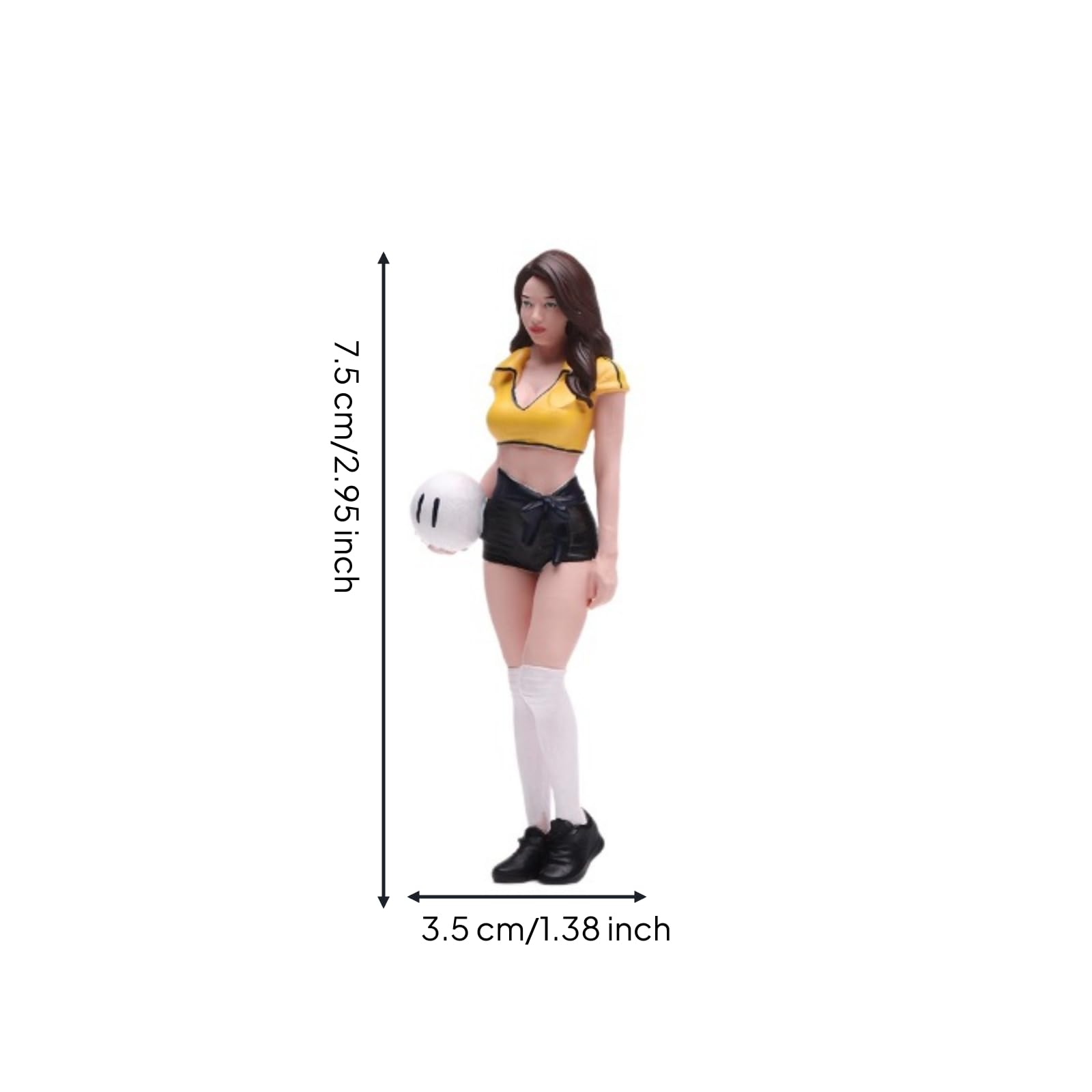 Figurine Footballeuse Sportif Figurine en Résine Soigné Miniature Collection pour Collectionneurs, 1/24 | Peint à la Main, Statuette Collection, pour Maquette
