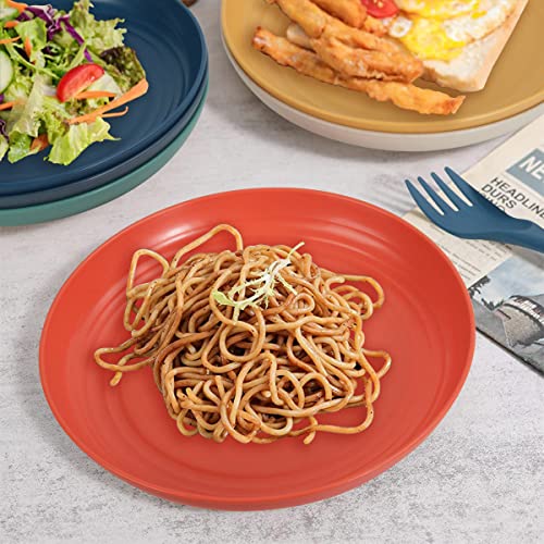 Sgaofiee Wheat Straw Dinnerware Sets - Sgaofiee 36 Piece Unbreakable Dinnerware Sets, Reusable Wheat Straw Plates And Bowls Sets, Travel Camping Cutlery Set, Dishwasher Microwave Safe Dinnerware Colourful thumb #5