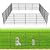 10 Panels Dog Fence Outdoor for Yard, 24in (H) X 23.6ft (L) Decorative Garden Fence Animal Barrier No Dig, Rustproof Metal Garden Edging Fence Stakes and Borders, Portable Outside Pet Playpen