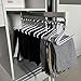 Produktbild Ausziehbare Kleiderstange - Pull Out Schrank Hosen-Rack, Mit 2 Verschiebbaren Schienen, Verstellbarer Ausziehbarer Kleiderstange, Verschiebbarer Kleiderstange Aus 201-Stahl-Finish (Size : 350MM/13.7I