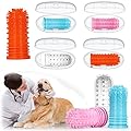4 Pack Dog Toothbrush, 360° Dog Finger Toothbrush for Dogs Teeth Plaque, Food-Grade Silicone Pet Teeth Cleaning Breath Dental Care , Easy Pet Teeth Cleaning Kit ,Cat Toothbrush Pet Toothbrush