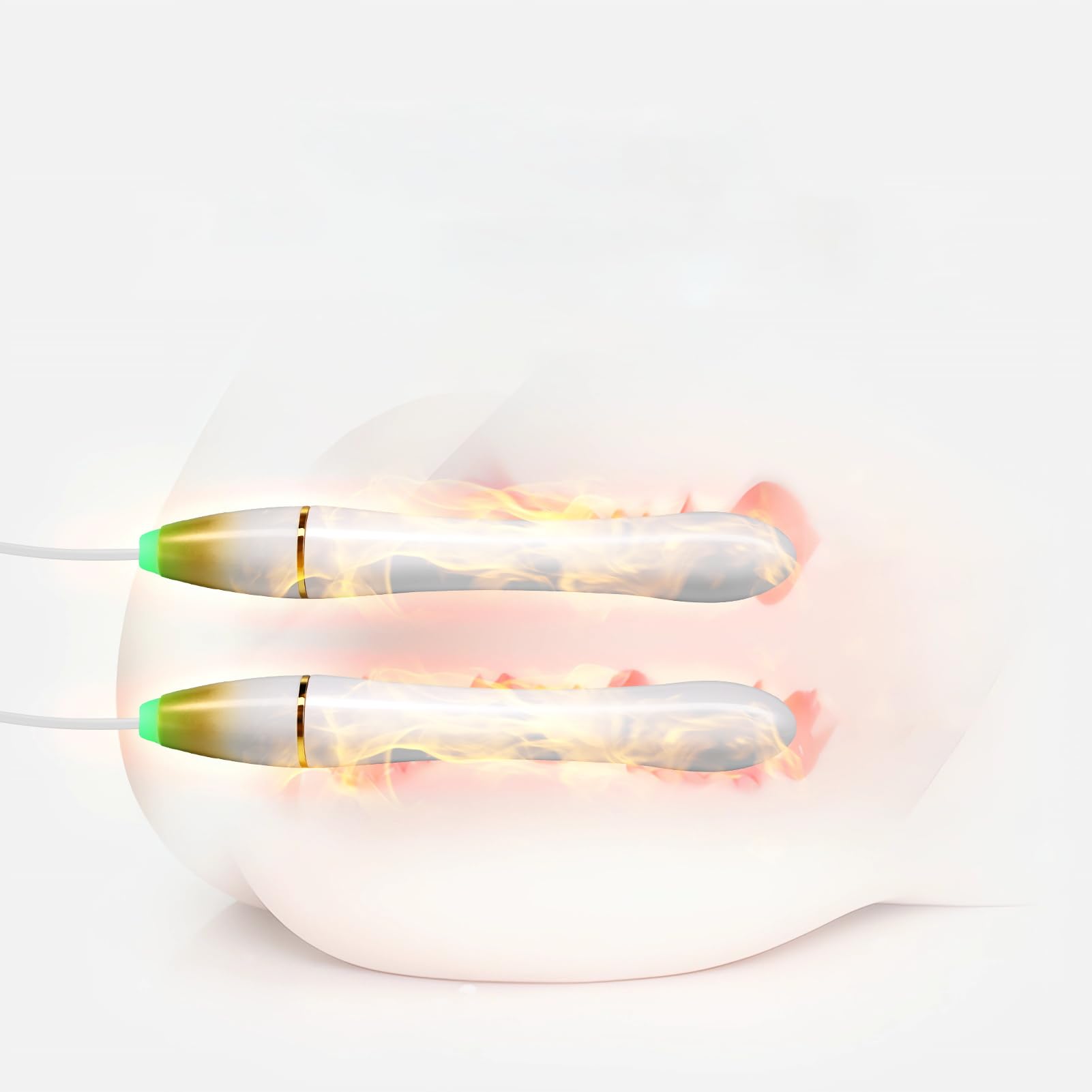 SXOVO Doppia Asta Riscaldante per Masturbatore Uomo Bastone Riscaldante per Vagina e Tunnel Anale Bastone Riscaldante USB a Temperatura Costante da 42°C Toys Sessuali per Uomini (Bianco)