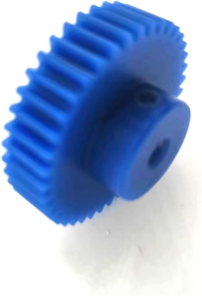 Plastic Motor Gear,1pcs 1M 19T Blue Nylon Spur Pinion 1 Module 19 Teeth Cylindrical with Step 21mm Diameter 10mm Thickness Spindle(9mm BORE)