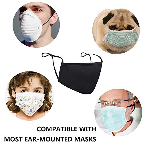 50 Pieces Elastic Bands With Adjustable Buckle For Masks - Long 10 Inch/26Cm High Stretch Ear Band Straps Sewing Crafts Diy Masks Suitable For Adults/Children Hs01Bk #TOP5