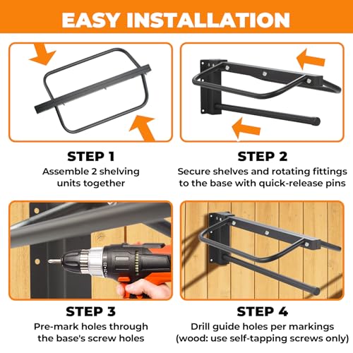 image for Sidasu 1 Pack Thickened Saddle Rack with Pad Bar,Wall Mounted Saddle R