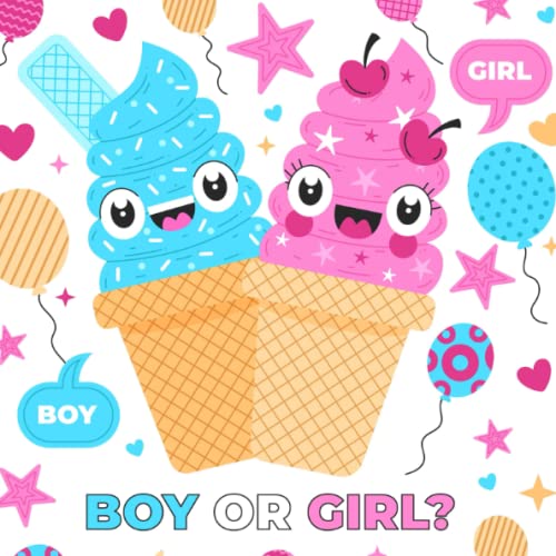 Pink & Blue Gender Reveal Party Guest Book: Cute Pink & Blue Gender Reveal Guest Book