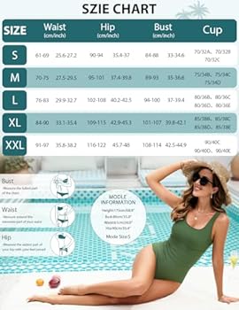 UMIPUBO Badpak voor dames, grote maat, buikweg, push-up, V-hals, eendelige badmode, ruches, badkleding, eendelig badpak met beugel, zwemkleding, groen, L