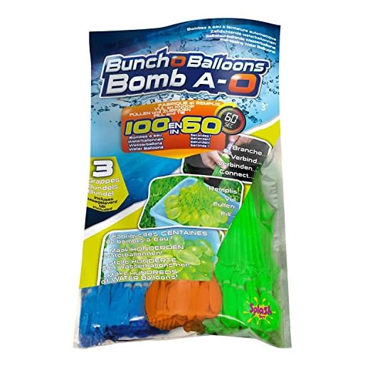 Original Bunch O Balloon Wasserbomben, 100 Wasserbomben in 60 Sekunden - selbstschließend ohne Knoten (4er Pack=420 Wasserbomben)
