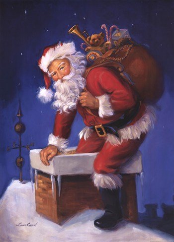 Here Comes Santa - Poster by Susan Comish (20 x 28)