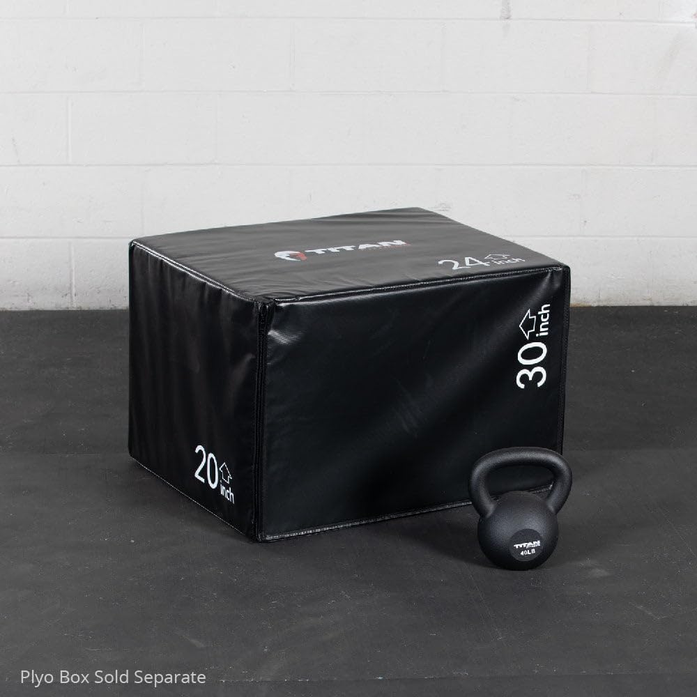 Titan Fitness 25 LB Cast Iron Kettlebell, Single Piece Casting, LB Markings, Full Body Workout