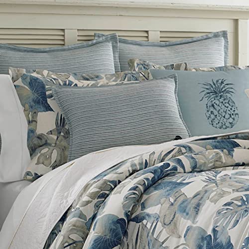 Tommy Bahama - Queen Comforter Set, Cotton Reversible Bedding With Matching Shams & Bedskirt, All Season Home Decor (Raw Coast Blue, Queen) #TOP4