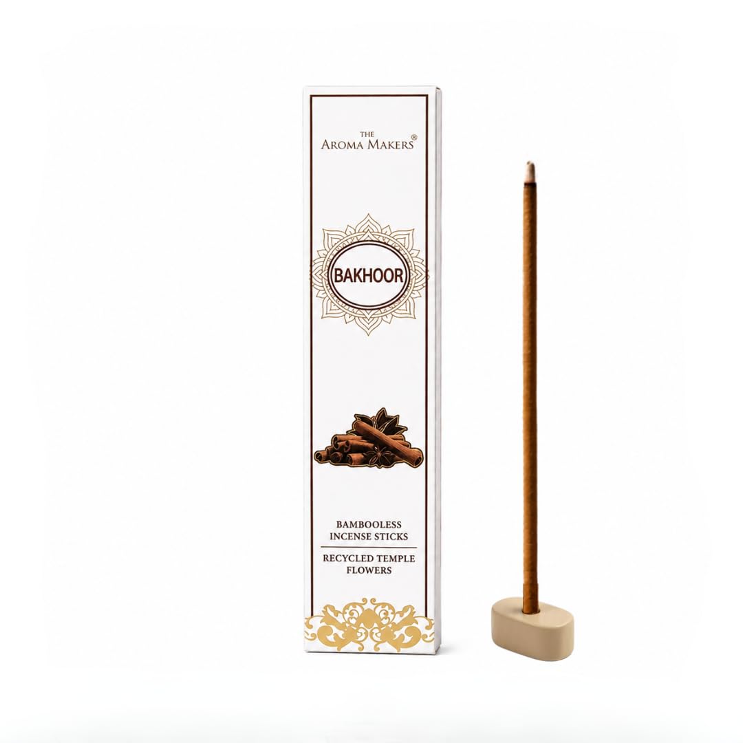 Bakhoor Bambooless Incense Sticks, 20 Count, 8 Inch, Charcoal-Free, Low Smoke, with Ceramic Stand, for Pooja, Meditation, Yoga-picture-29