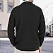 Men Double-Breasted Shawl Collar Cardigan Sweater Jacket Lapel Long Sleeve Knitted Button Up Sweaters Fall Outwear (Black,Large)