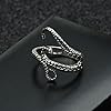 BODYA Gothic Punk Stainless Steel Octopus Tentacle Ring Squid Kraken Nyarlathotep Size Adjustable #4