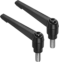 Vista 20 de uxcell 2 manijas de palanca de sujeción, M8 x 3.150 in, perno macho roscado de acero inoxidable 304, asas ajustables de bloqueo de trinquete