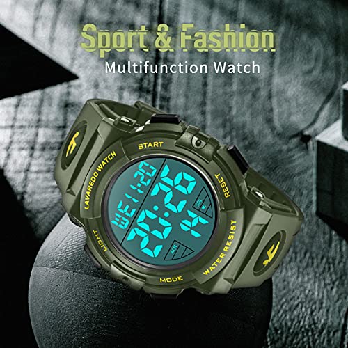Image of L LAVAREDO Digital Men's Watch (Black Dial Black Colored Strap)