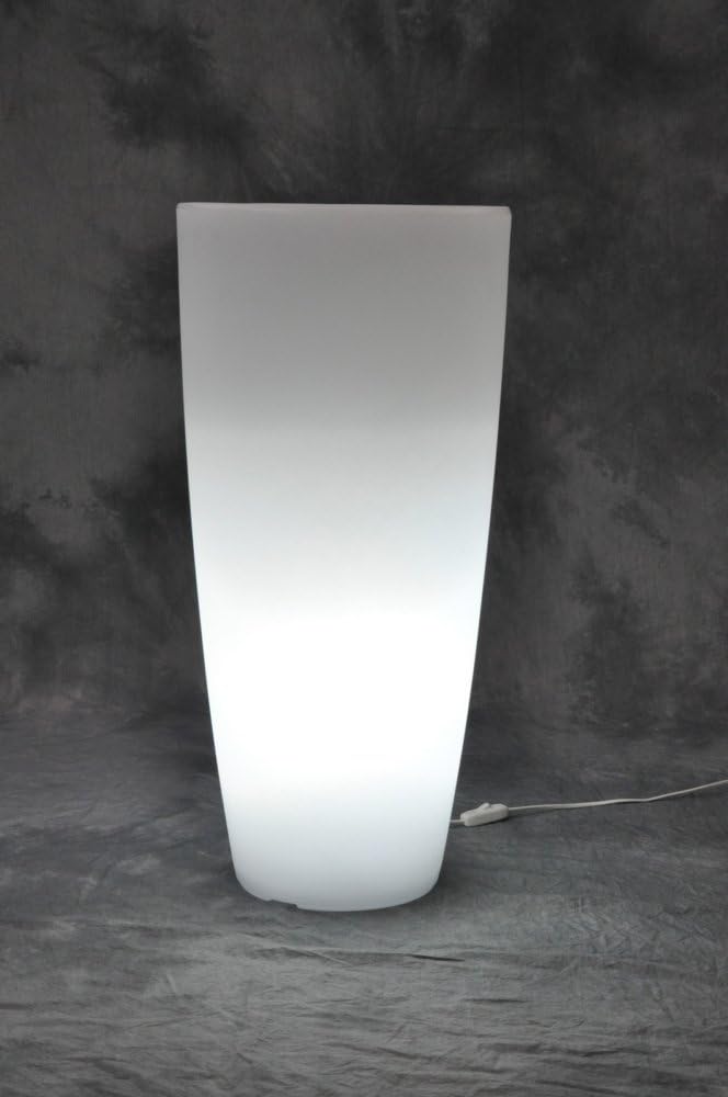 nextradeitalia 1 PZ VASO HOME LIGHT TONDO DIAMETRO CM.33 ALTEZZA 70CM COLORE BIANCO GHIACCIO