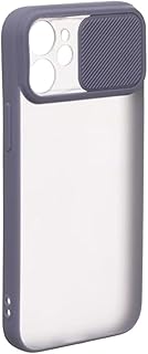 Generic Plastic Ultra Thin Phone Case With 360 Degree Slicone Protection Edges And Slide Camera Protector For IPhone 12 5.4 - Grey