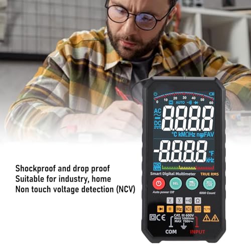 Multimètre numérique intelligent Walfront et voltmètre LCD AC DC - 3