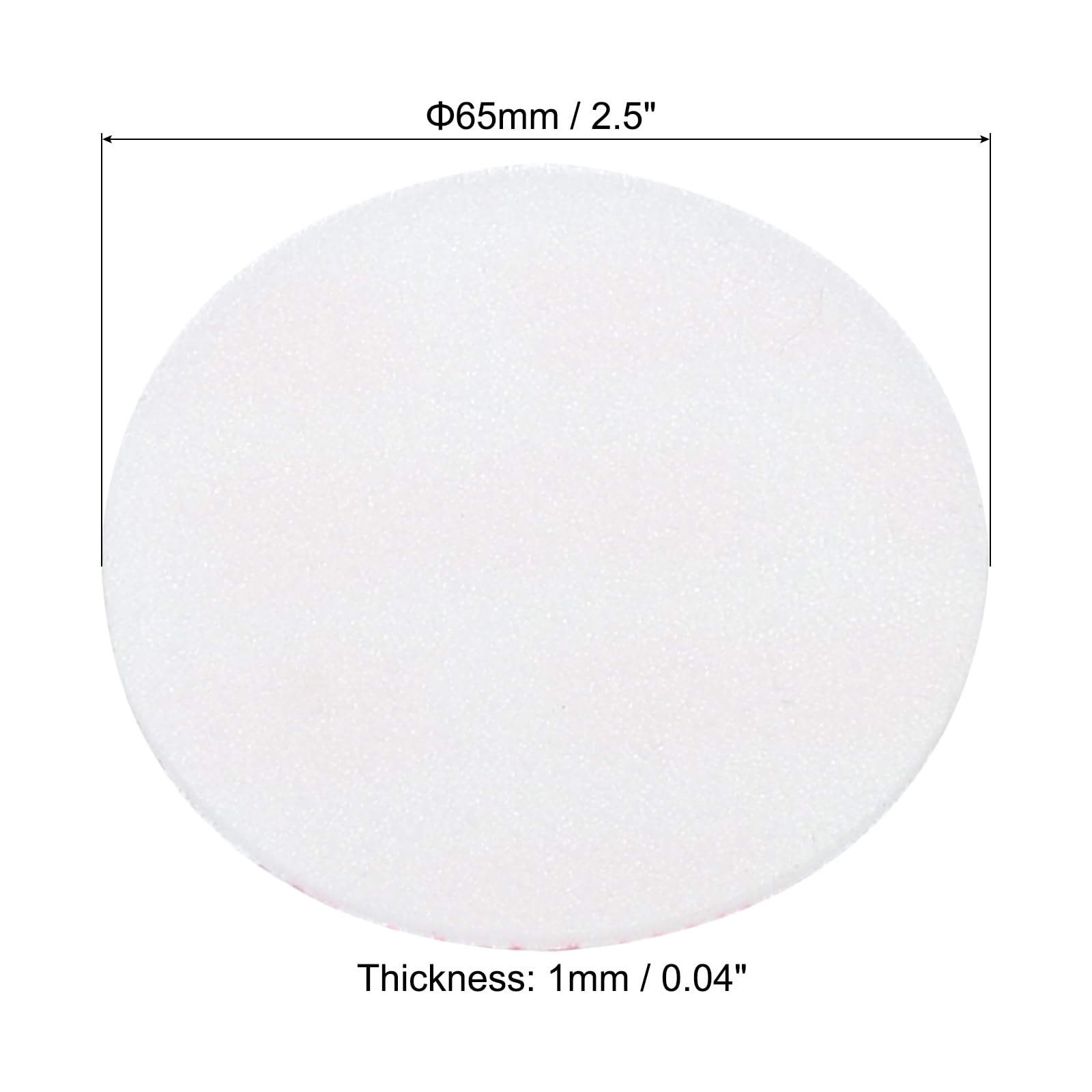 PATIKIL 65mm/2.5inch Foam Lid Liner, 300Pcs PS Foam Resistant Tamper Pressure Sensitive Seal for Bottle Cap Liners Seals White Red - Image 2