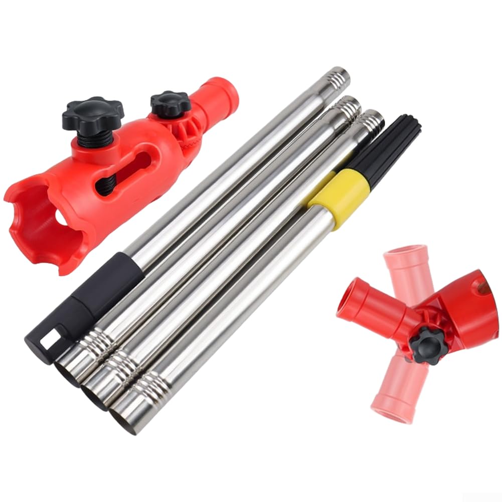 Extension de rouleau à peinture et adaptateur réglable à tête rotative 180°