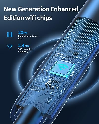 Cámara endoscópica impermeable IP67 con cable semirrígido de 5M para iPhone y Android 4