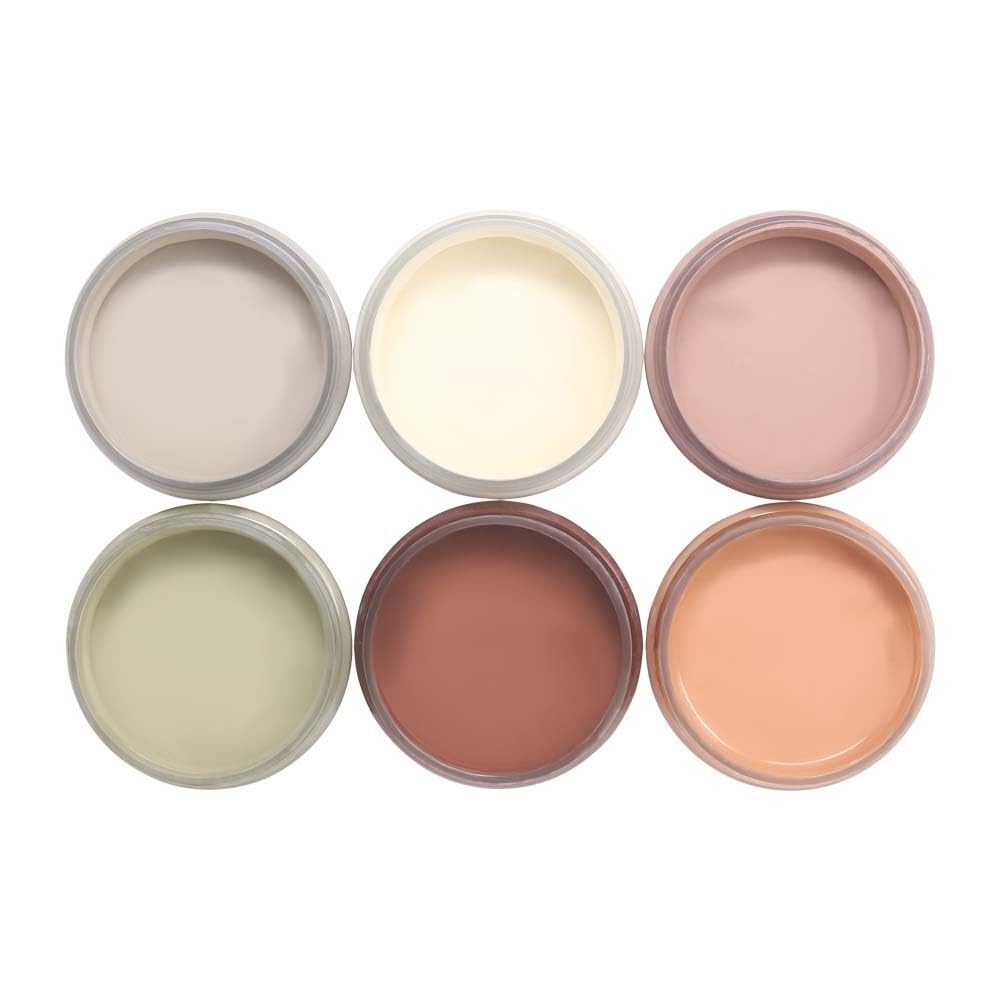 Pop of Color Premium Chalk Paint, Boho Bundle (4 oz. Pack of 6) Pear, Ecru, Terra Cotta, Beary Brown, Deep Blush, Wet Sand, Vibrant and Bold, Easy to