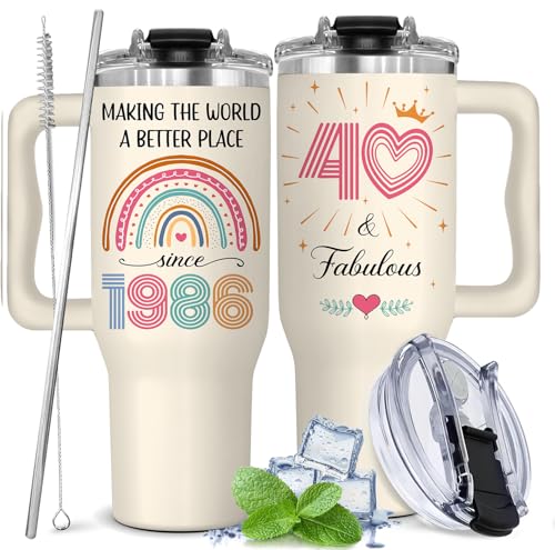 GLAKEUN 40th Birthday Gifts for Women - 40th Birthday Decorations