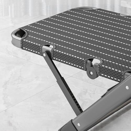 Générique Fauteuil inclinable d'intérieur/extérieur - Lit de Repos inclinable d'extérieur avec Oreiller, Chaise de Camping Portable, idéale pour la Plage, Le Jardin et la détente. (A, Taille Unique)