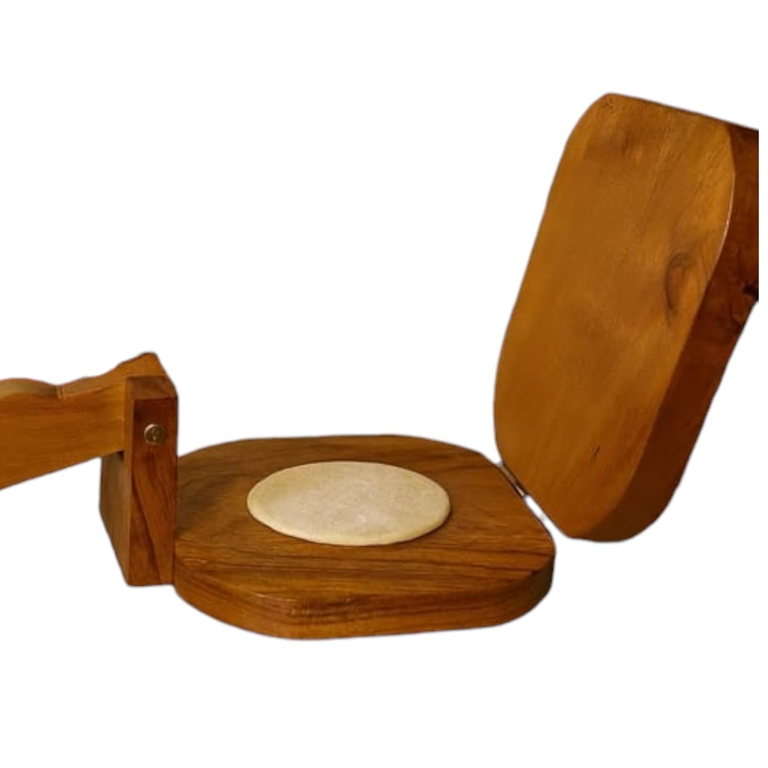 Wooden Tortilla Press Traditional Mexican Style Pine Wood Construction Heavy Duty Flour Tortilla Maker for Homemade Flatbreads, Roti, Chapati & Taco Shells, 26 x 20 x 10 cm (BROWN-03)-image-46